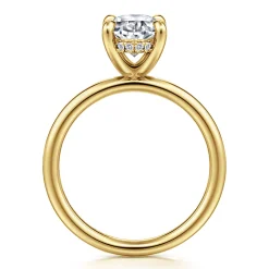 Discount Gabriel & Co. Anuk - 14K Yellow Gold Oval Solitaire Diamond Engagement Ring