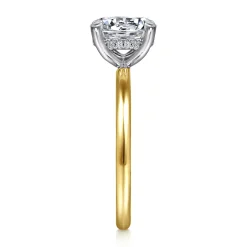 New Gabriel & Co. Anuk - 14K Yellow-White Gold Round Diamond Engagement Ring
