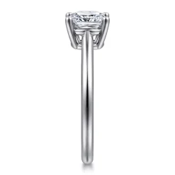 Best Gabriel & Co. Anushka - 14K White Gold Cushion Cut Solitaire Diamond Engagement Ring