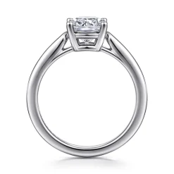 Best Gabriel & Co. Anushka - 14K White Gold Cushion Cut Solitaire Diamond Engagement Ring