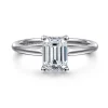 Outlet Gabriel & Co. Anushka - 14K White Gold Emerald Cut Solitaire Diamond Engagement Ring