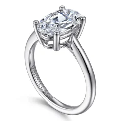 Online Gabriel & Co. Anushka - 14K White Gold Oval Solitaire Diamond Engagement Ring