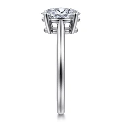 Discount Gabriel & Co. Anushka - 14K White Gold Oval Solitaire Diamond Engagement Ring
