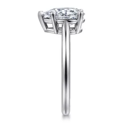 Gabriel & Co. Anushka - 14K White Gold Pear Shape Solitaire Diamond Engagement Ring