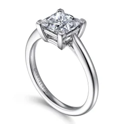 Hot Gabriel & Co. Anushka - 14K White Gold Princess Cut Solitaire Diamond Engagement Ring