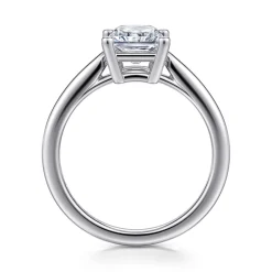New Gabriel & Co. Anushka - 14K White Gold Radiant Cut Solitaire Diamond Engagement Ring
