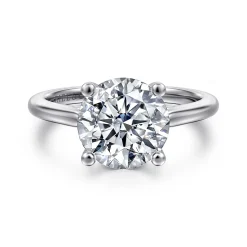 Discount Gabriel & Co. Anushka - 14K White Gold Round Solitaire Diamond Engagement Ring