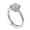 Best Gabriel & Co. Anushka - 14K White Gold Round Solitaire Diamond Engagement Ring