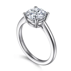 Best Gabriel & Co. Anushka - 14K White Gold Round Solitaire Diamond Engagement Ring