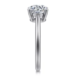 Best Gabriel & Co. Anushka - 14K White Gold Round Solitaire Diamond Engagement Ring