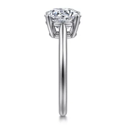 Best Gabriel & Co. Anushka - 14K White Gold Round Solitaire Diamond Engagement Ring