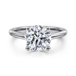 Best Gabriel & Co. Anushka - 14K White Gold Round Solitaire Diamond Engagement Ring
