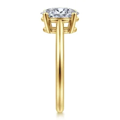 Sale Gabriel & Co. Anushka - 14K Yellow Gold Oval Solitaire Diamond Engagement Ring