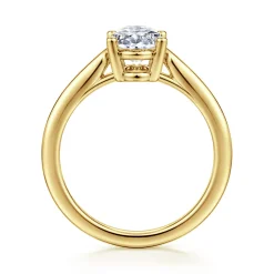 Sale Gabriel & Co. Anushka - 14K Yellow Gold Oval Solitaire Diamond Engagement Ring