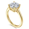 Best Gabriel & Co. Anushka - 14K Yellow Gold Round Solitaire Diamond Engagement Ring