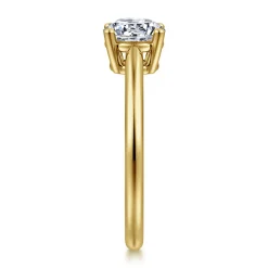 New Gabriel & Co. Anushka - 14K Yellow Gold Round Solitaire Diamond Engagement Ring