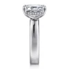 Hot Gabriel & Co. Argentina - 14K White Gold Emerald Cut Solitaire Diamond Engagement Ring