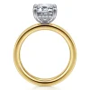 Outlet Gabriel & Co. Argentina - 14K White-Yellow Gold Emerald Cut Solitaire Diamond Engagement Ring