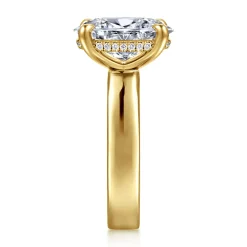 Clearance Gabriel & Co. Argentina - 14K Yellow Gold Oval Diamond Engagement Ring