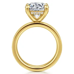 Clearance Gabriel & Co. Argentina - 14K Yellow Gold Round Diamond Engagement Ring