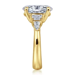 Outlet Gabriel & Co. Arianna - 14K Yellow Gold Oval Five Stone Diamond Engagement Ring