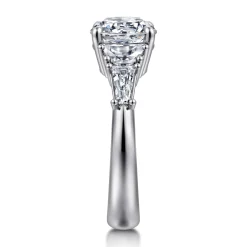 Outlet Gabriel & Co. Arielle - 14K White Gold Five Stone Round Diamond Engagement Ring