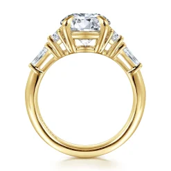 Online Gabriel & Co. Arielle - 14K Yellow Gold Round Five Stone Diamond Engagement Ring