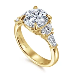 Online Gabriel & Co. Arielle - 14K Yellow Gold Round Five Stone Diamond Engagement Ring