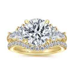 Online Gabriel & Co. Arielle - 14K Yellow Gold Round Five Stone Diamond Engagement Ring