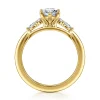 Discount Gabriel & Co. Arletta - 14K Yellow Gold 6 Prong Marquise Shape Diamond Engagement Ring