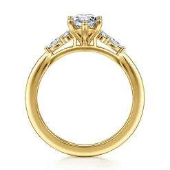 Discount Gabriel & Co. Arletta - 14K Yellow Gold 6 Prong Marquise Shape Diamond Engagement Ring