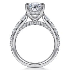 New Gabriel & Co. Artemis - 14K White Gold Diamond Engagement Ring
