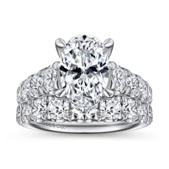 New Gabriel & Co. Artemis - 14K White Gold Diamond Engagement Ring