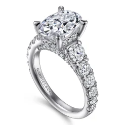 New Gabriel & Co. Artemis - 14K White Gold Diamond Engagement Ring