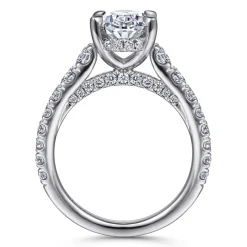 Gabriel & Co. Artemis - 14K White Gold Oval Diamond Engagement Ring