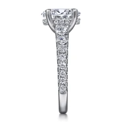 Gabriel & Co. Artemis - 14K White Gold Oval Diamond Engagement Ring