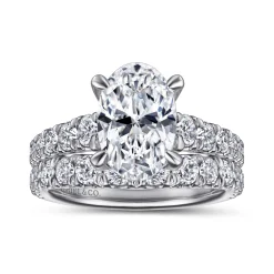 Gabriel & Co. Artemis - 14K White Gold Oval Diamond Engagement Ring