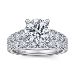 Discount Gabriel & Co. Artemis - 14K White Gold Round Diamond Engagement Ring