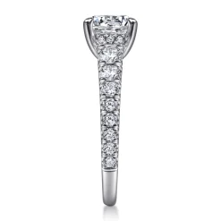 Discount Gabriel & Co. Artemis - 14K White Gold Round Diamond Engagement Ring