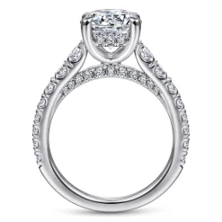 Discount Gabriel & Co. Artemis - 14K White Gold Round Diamond Engagement Ring