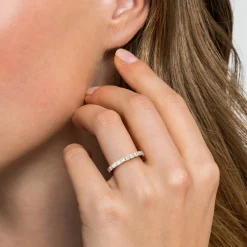 Online Gabriel & Co. Asma - 14K Yellow Gold Channel Setting Princess Cut Diamond Anniversary Band - 0.7 ct