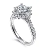 Gabriel & Co. Astor - Platinum Unique Round Halo Engagement Ring