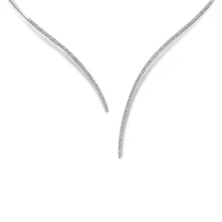 Online Gabriel & Co. Asymmetrical 14K White Gold Open Diamond Collar Necklace