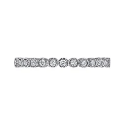 Hot Gabriel & Co. Athens - Vintage Inspired 14K White Gold Bezel Set Diamond Eternity Band - 0.3 ct