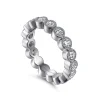Online Gabriel & Co. Athens - Vintage Inspired 14K White Gold Bezel Set Diamond Eternity Band - 1.5 ct