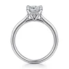 Outlet Gabriel & Co. Aure - 14K White Gold Cushion Cut Solitaire Diamond Engagement Ring