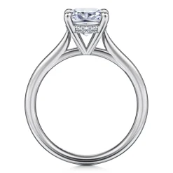 Sale Gabriel & Co. Aure - 14K White Gold Cushion Cut Solitaire Diamond Engagement Ring