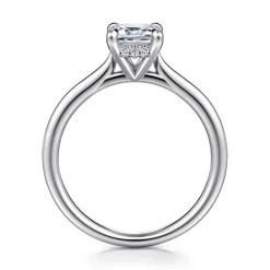 Outlet Gabriel & Co. Aure - 14K White Gold Emerald Cut Solitaire Diamond Engagement Ring
