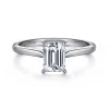 Online Gabriel & Co. Aure - 14K White Gold Emerald Cut Solitaire Diamond Engagement Ring