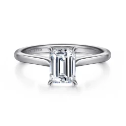 Online Gabriel & Co. Aure - 14K White Gold Emerald Cut Solitaire Diamond Engagement Ring